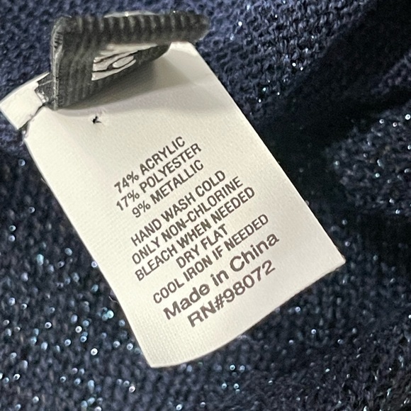 *APT.9 Women's Dark Blue Sparkly Cowl Infinity Scarf - Picture 7 of 8